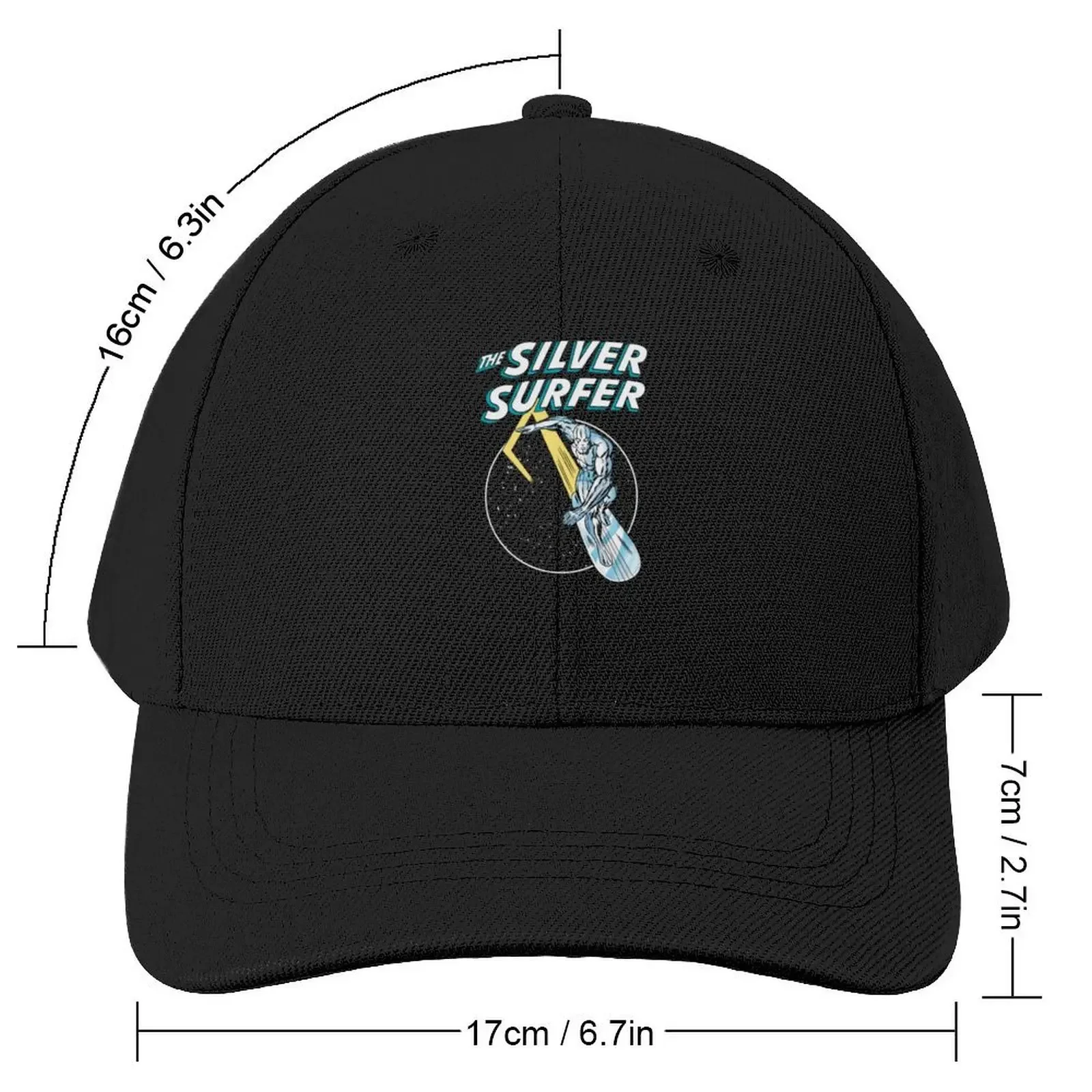 Silver Surfer Baseball Cap Designer Hat Visor Gentleman Hat Women Caps Men's