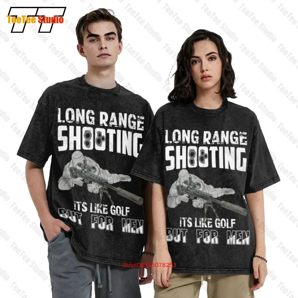 Long Range Shooting Over Size Man T-Shirt 7OLE
