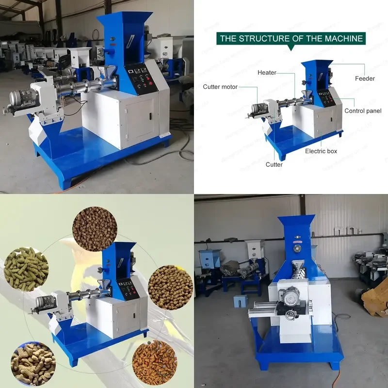 2026 CE 2025 Newest Design Electrical Fish Feed Processing Floating Fish Feed Pellet Extruder Machine