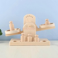 1set Math Teaching Learning Educational Toys for Baby Wooden Scales Balance Weights Children Funny Toys