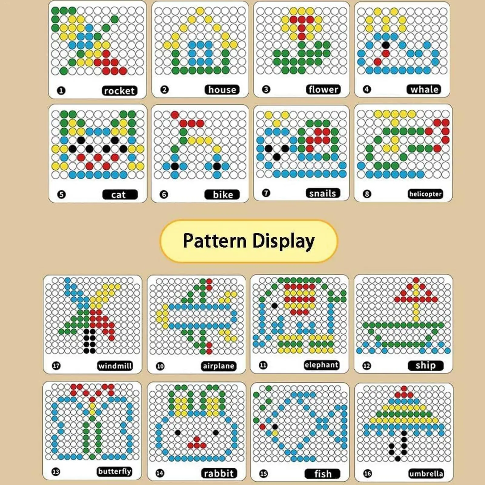 Prancheta de desenho de pontos magnéticos para crianças de 2 a 5 anos – Brinquedo interativo educacional com caneta para aprendizagem precoce, desenvolvimento de crianças