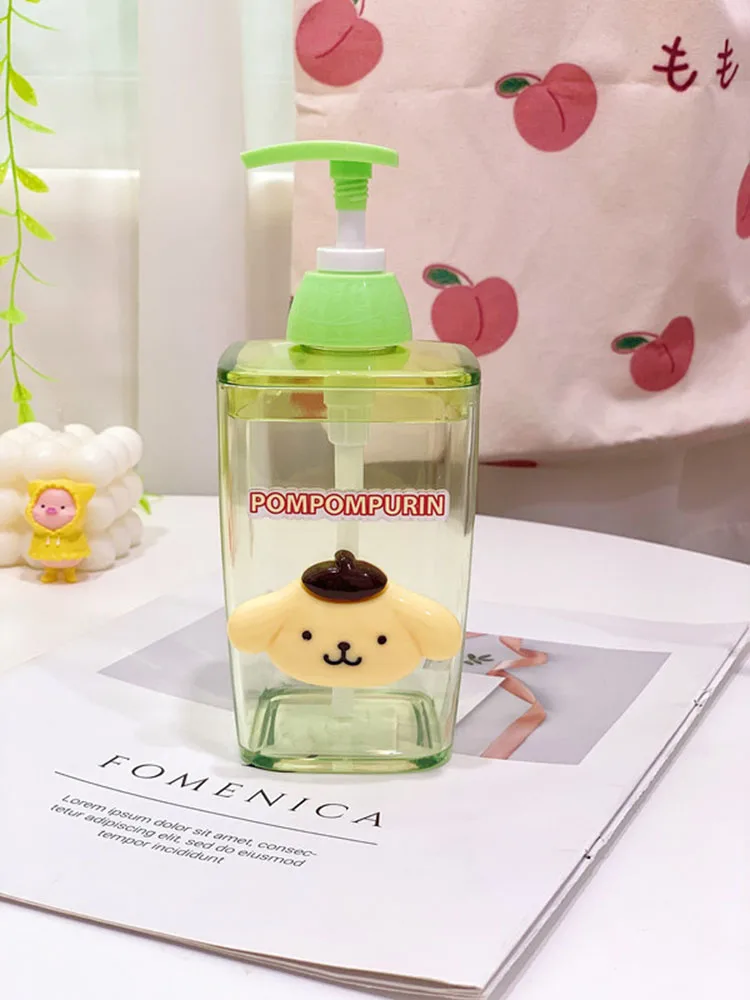 420ml Sanrio Soap Bottle Cute Kuromi Melody Outdoor Portable Emulsion Dispenser Bottle Lotion Container Bathroom Supplies