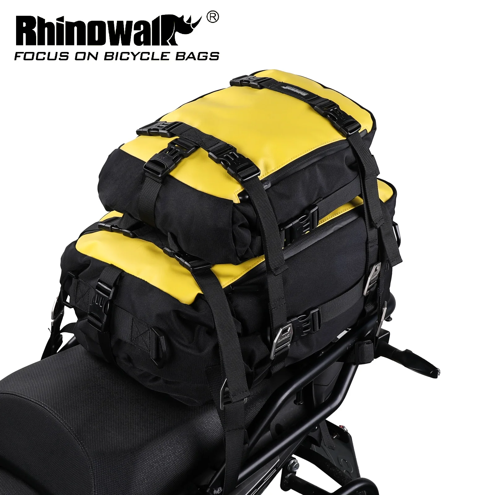 Rhinowalk Motorcycle Bag 10L Motorcycle Rear Bag Portable Motorcycle Luggage Long Trip Motorcycle Bag City Commuting Bag Black