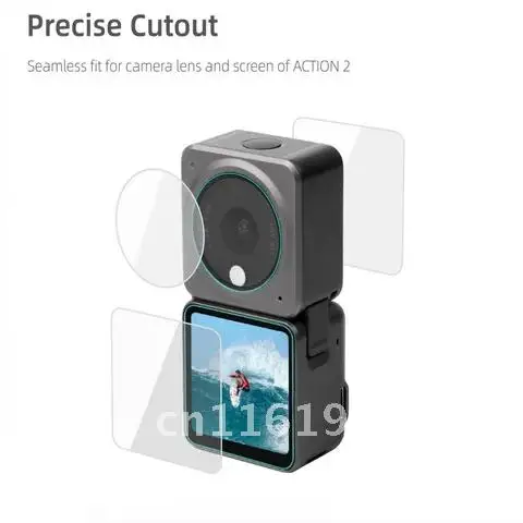 Tempered Glass For DJI Osmo Action 2 Pocket2 Full Cover Camera Lens + Screen + Front Screen Tempered Glass Film Screen Protector