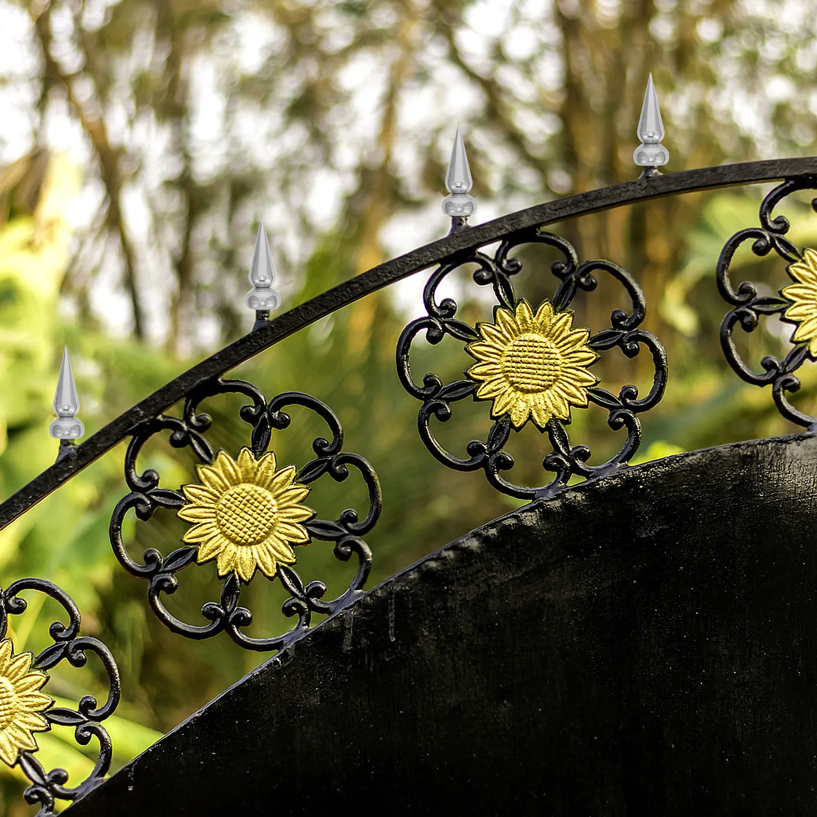 

4 шт. конические наконечники из нержавеющей стали для квадратных труб, декоративные заглушки для столбов садовых ограждений, для улицы, защитные