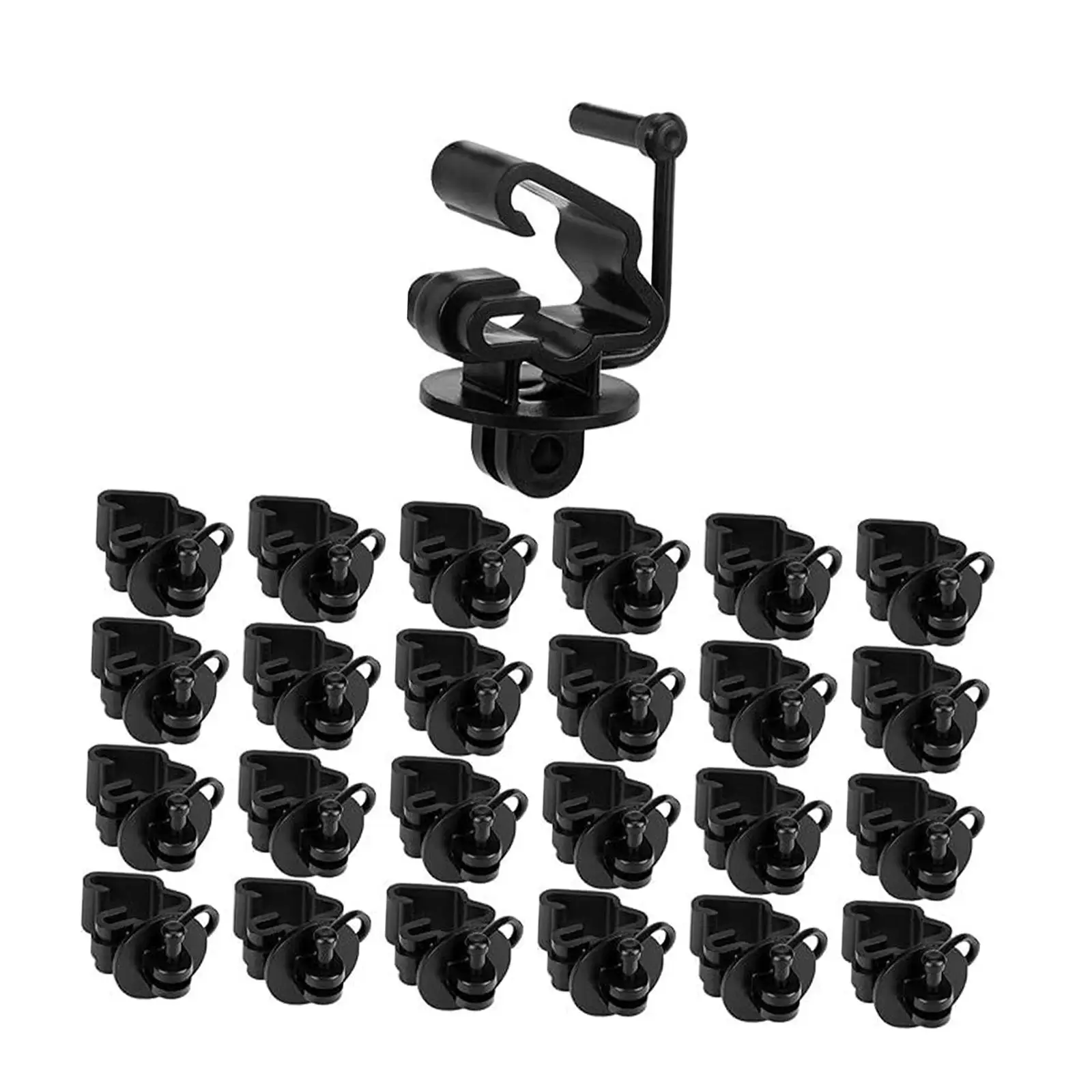 25 buah Z Pin Lock T Post insulator hitam untuk pertanian Ranchers