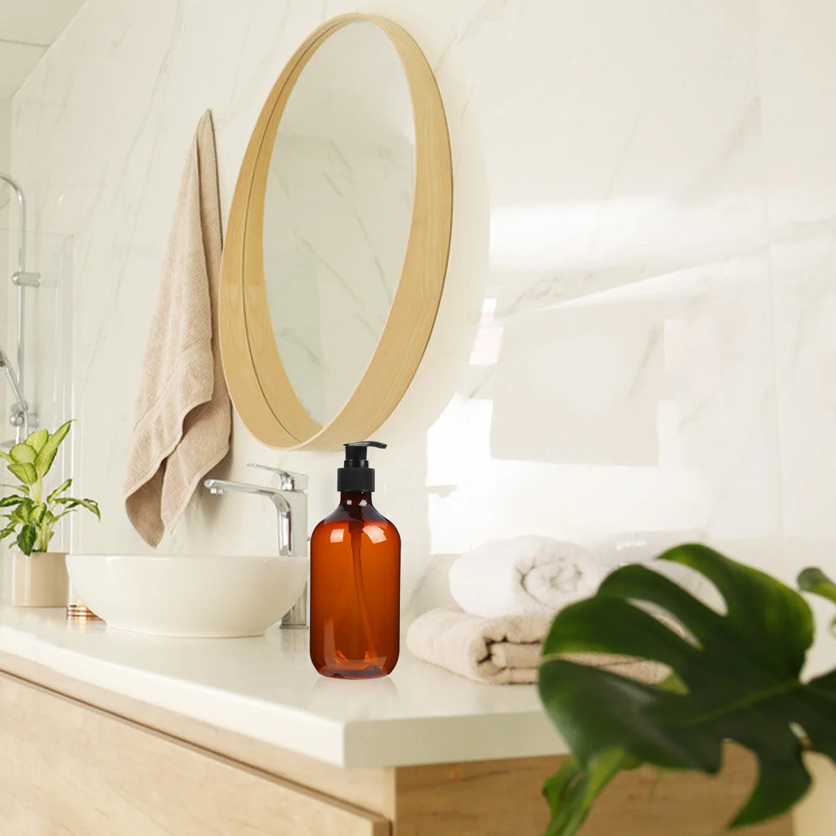 4 個 500 ミリリットル詰め替え可能な無臭トラベルボトル漏れ防止耐摩耗性シャンプーサブボトルホテル保管用