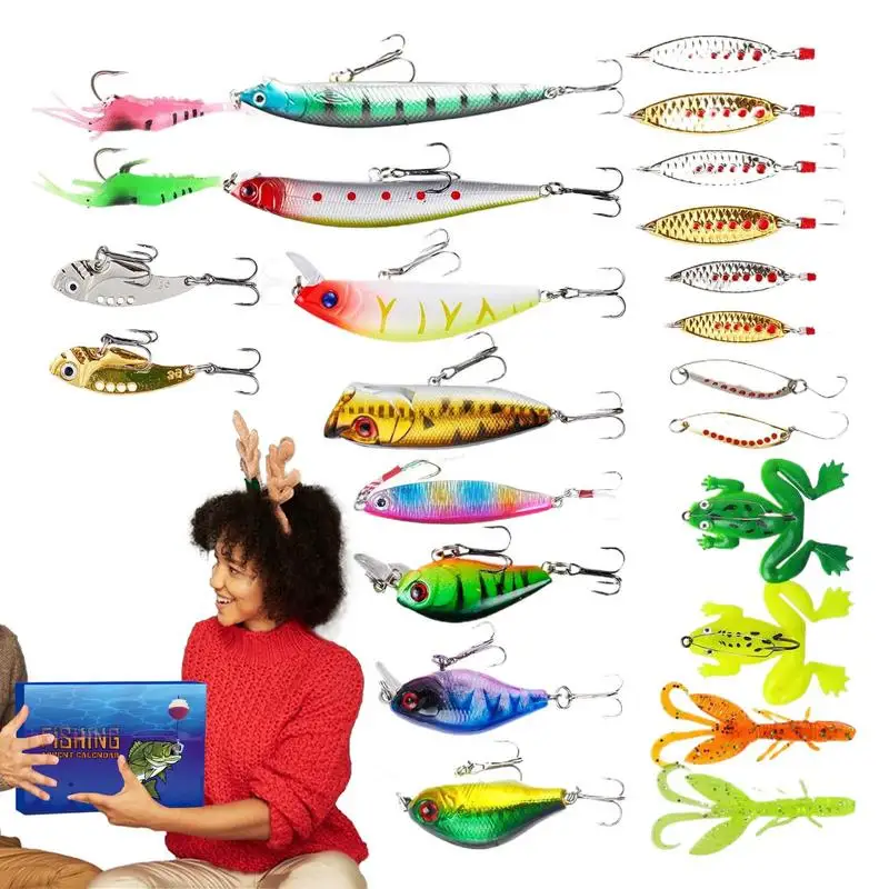 

Advent Calendar Fishing Lures Artificial Hard Bait For Pike Carp Pesca Fishing Tackle Plastic Fishing Lure Jerkbaits Peche