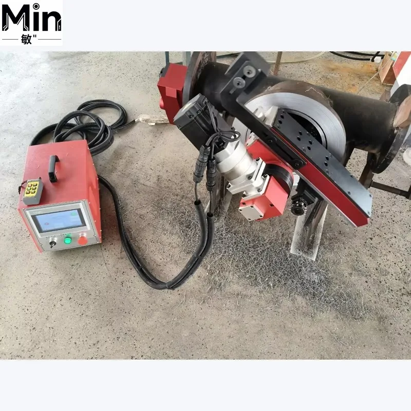 FLS-610 New Automatic Gear-Driven Flange Facing Machine Pipe Chamfering Machine for Construction Industrial Pipe Processing