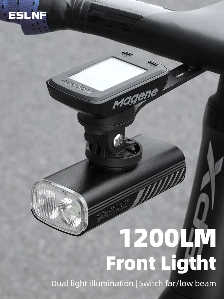 

ESLNF велосипедная фара непромокаемая USB перезаряжаемая велосипедная фара 1200LM велосипедная фара светодиодный 4500 мАч фонарик велосипедная лампа MTB Road