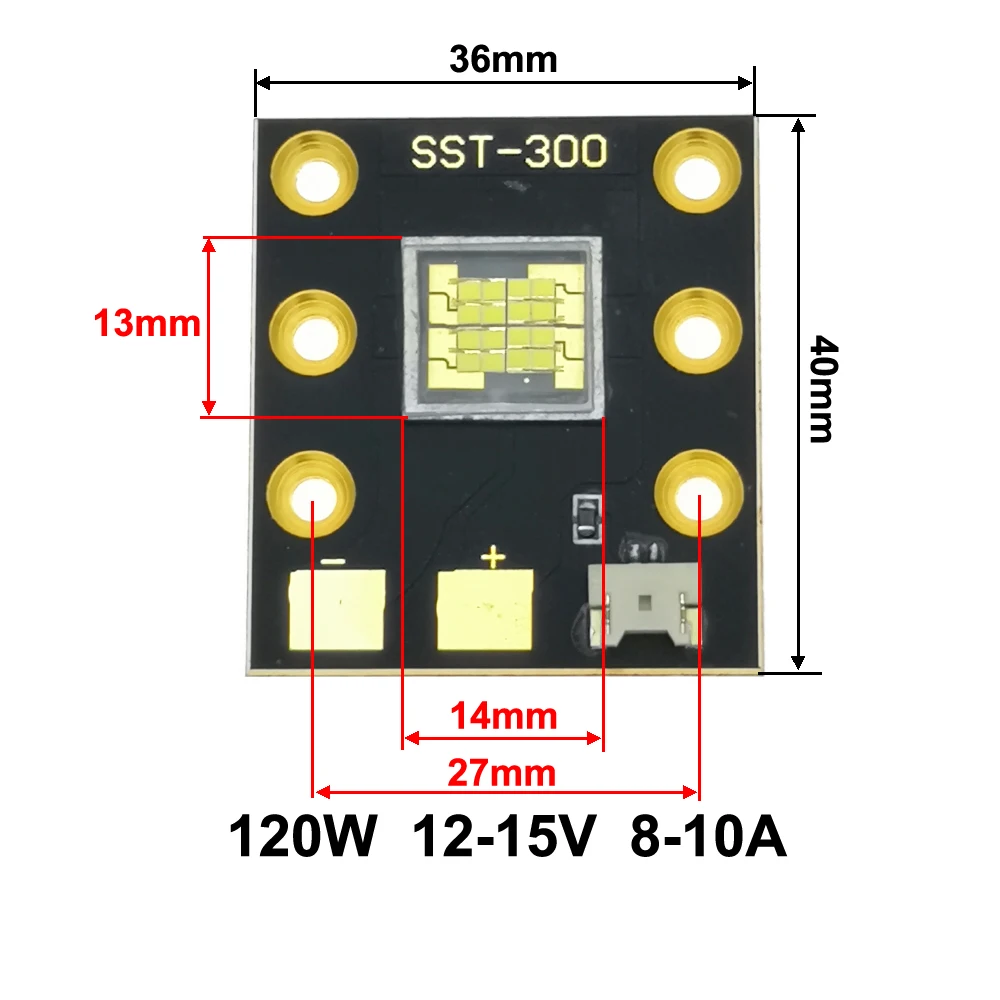 Imagem -02 - Led Stage Light Chip para Mover a Cabeça Lâmpada Luminosa Branca Fria Disco dj 120w 150w 200w 12v 15v 24v