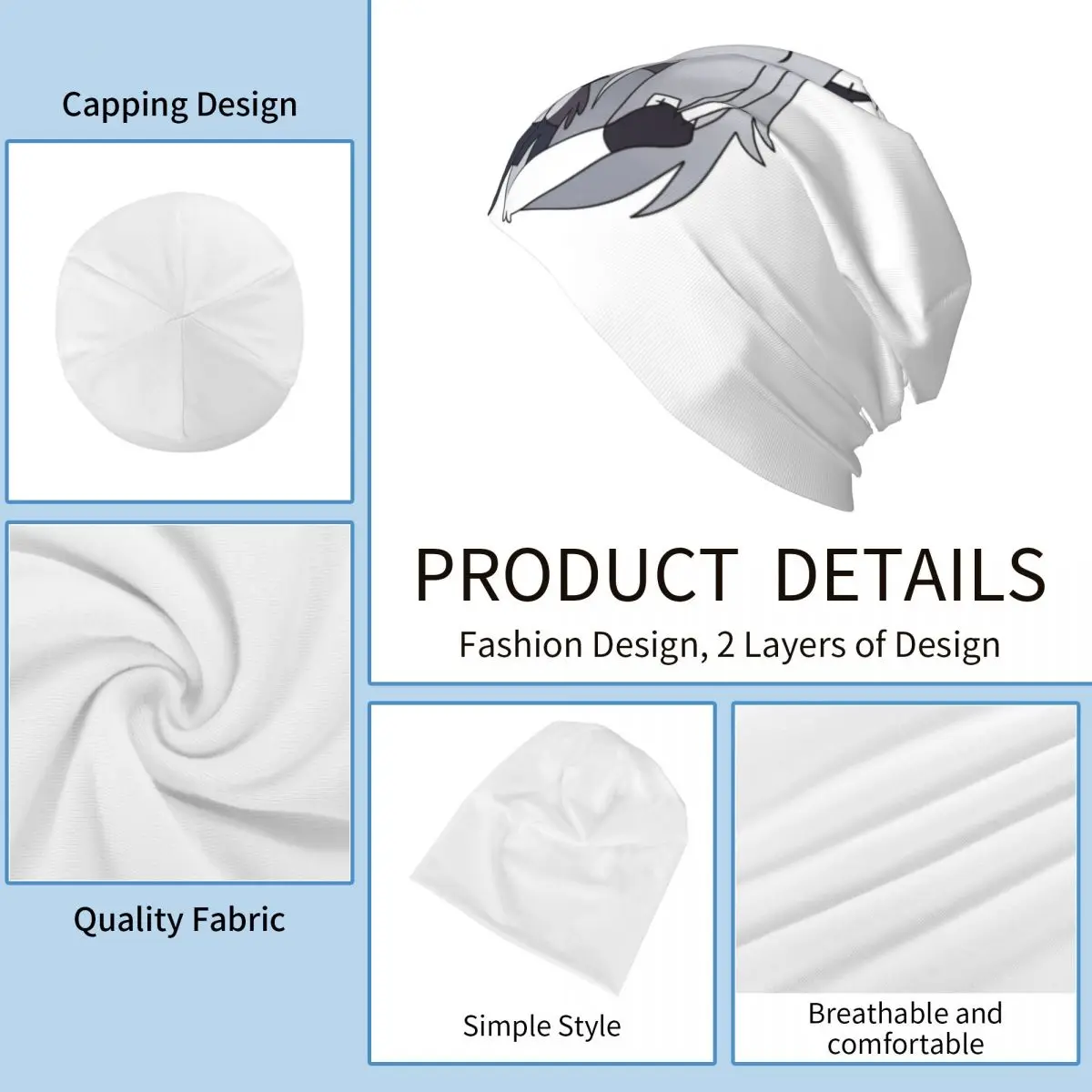 Helluva Boss Loona 男性女性大人ビーニーキャップニットボンネット帽子暖かいファッション秋冬屋外スカリー帽子