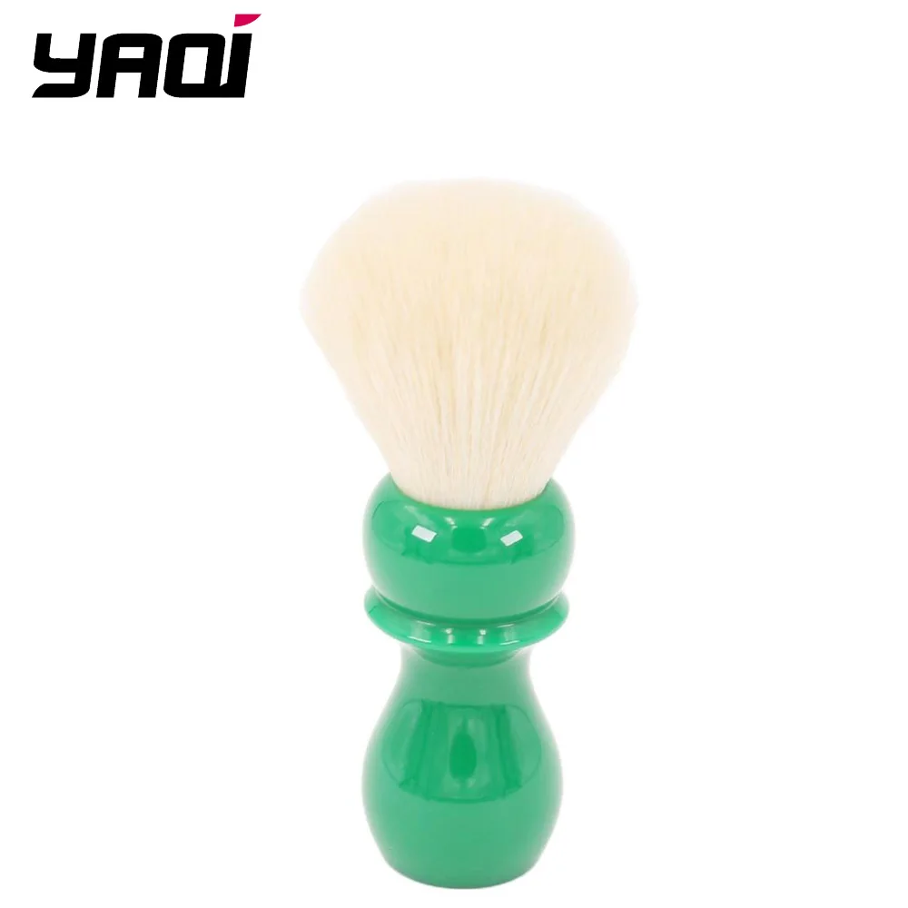 YAQI 24mm Dandelion Green Resin Handle Wet Cashmere Knot Mens Shaving Brush