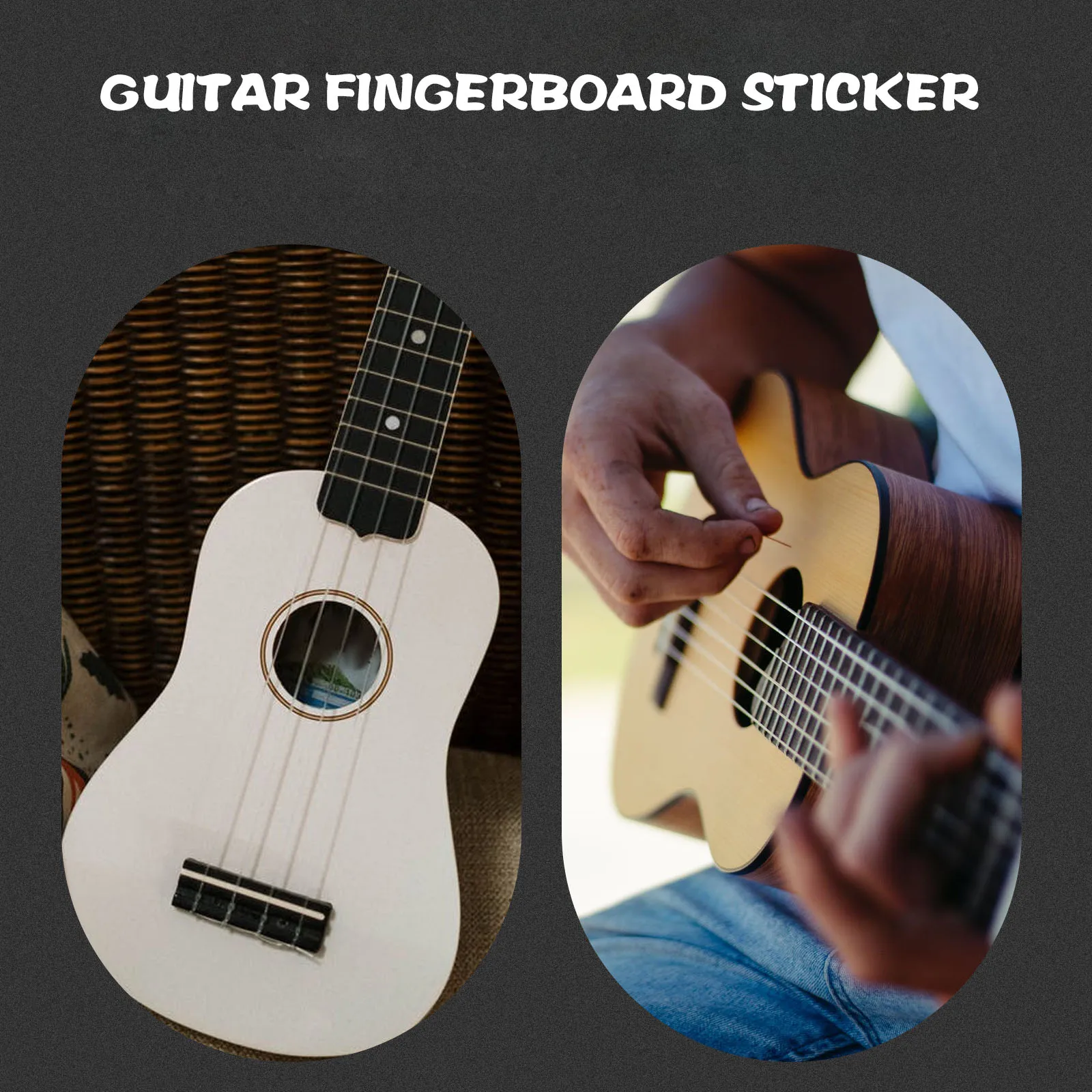 

2pcs Guitar Stickers Bright Clear Notes Beginner Paper Learning Scale Stickers Accessories Neck Scale Accessories Guitar Parts