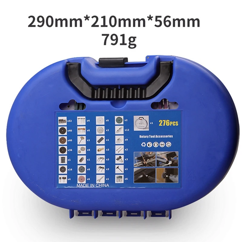 Imagem -04 - Kit Lixadeira Elétrica para Dremel Conjunto de Ferramentas Rotativas Lixamento e Polimento Ferramentas para Trabalhar Madeira 276 Pcs