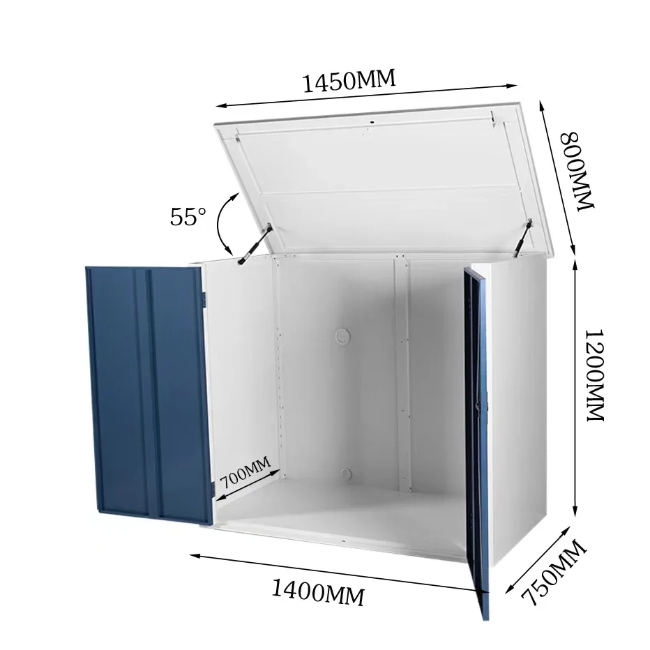 

2026 Outdoor Waterproof Garden Tool Shed Cabinet Home Balcony Metal Storage Cabinet Laundry Cabinet