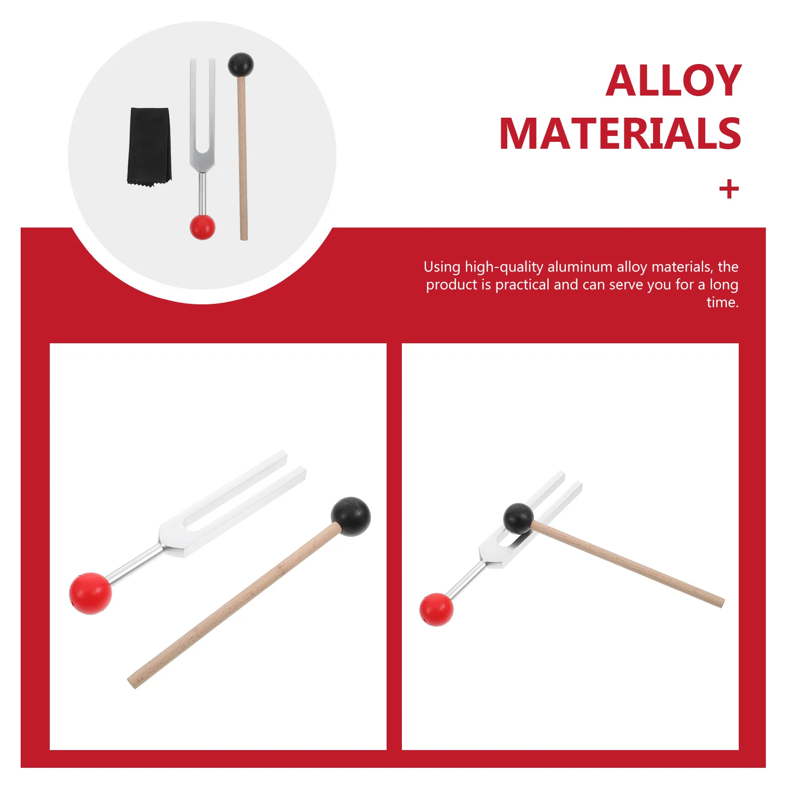 

Professional Tuning Fork Set Aluminum Alloy Resonance Sound Therapy Kit Wood Design Musical Instrument Accessories Yoga Ear