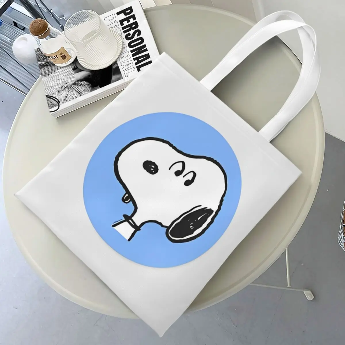 

Peanuts Snoopy Comic Tote Bags Women Handbag Canvas Student Shoulder Bag Reusable Shopping Bag