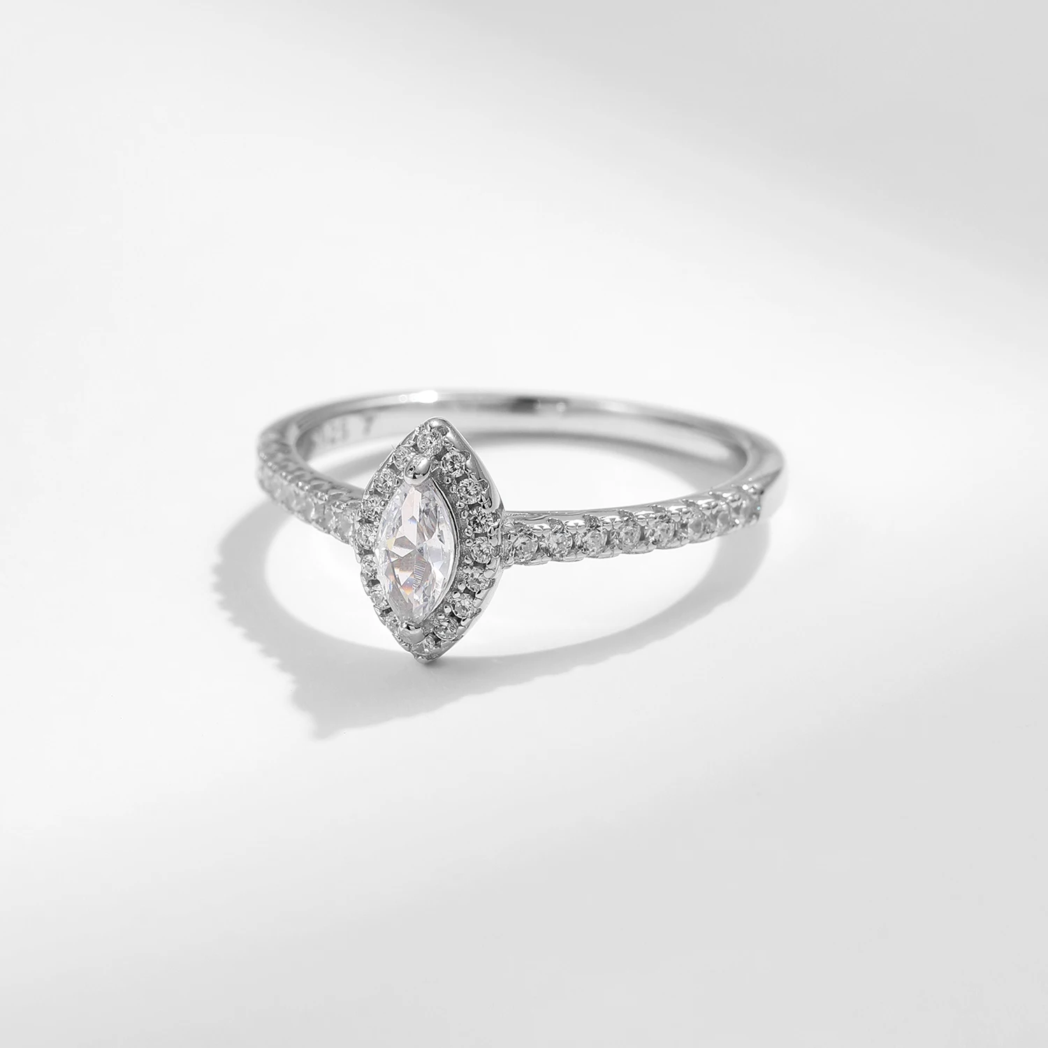 Women's MODIAN Luxury Marquise Cut CZ Ring, Engagement Gift
