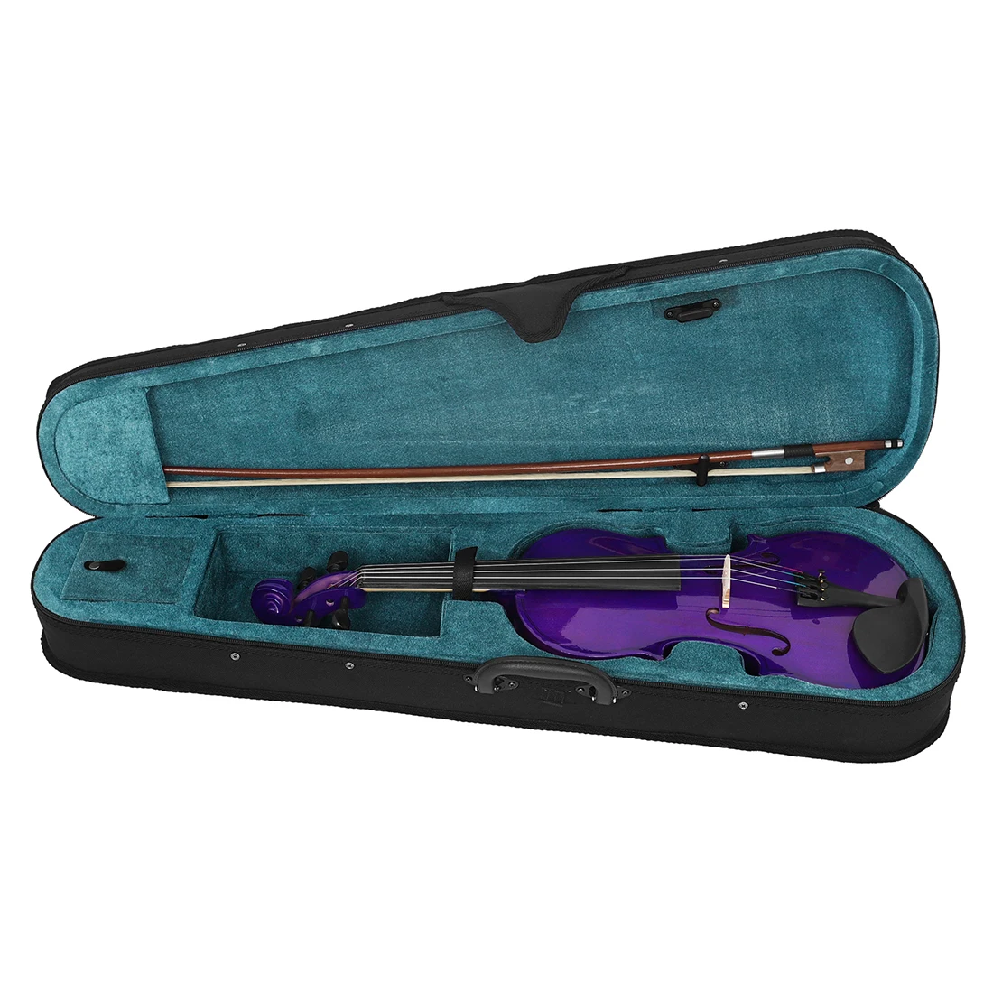 Purple Violin 4/4 Maple Panel Gift For Beginners Violin Lovely Present Suitable Music Course Study With Violin Practical Parts