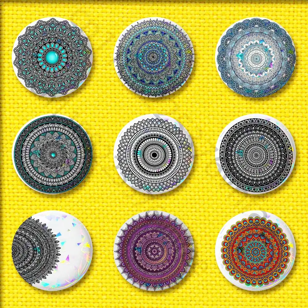

Totem Mandala ART Badge For 32mm 25mm 75mm 44mm 58mm Round Pin Brooch Insignia Cover Backpack