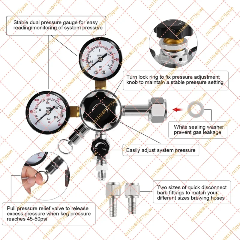 Regulator Kegerator CO2 CGA-32 - Co2 Regulator Dual Stage ulasan dan harga
