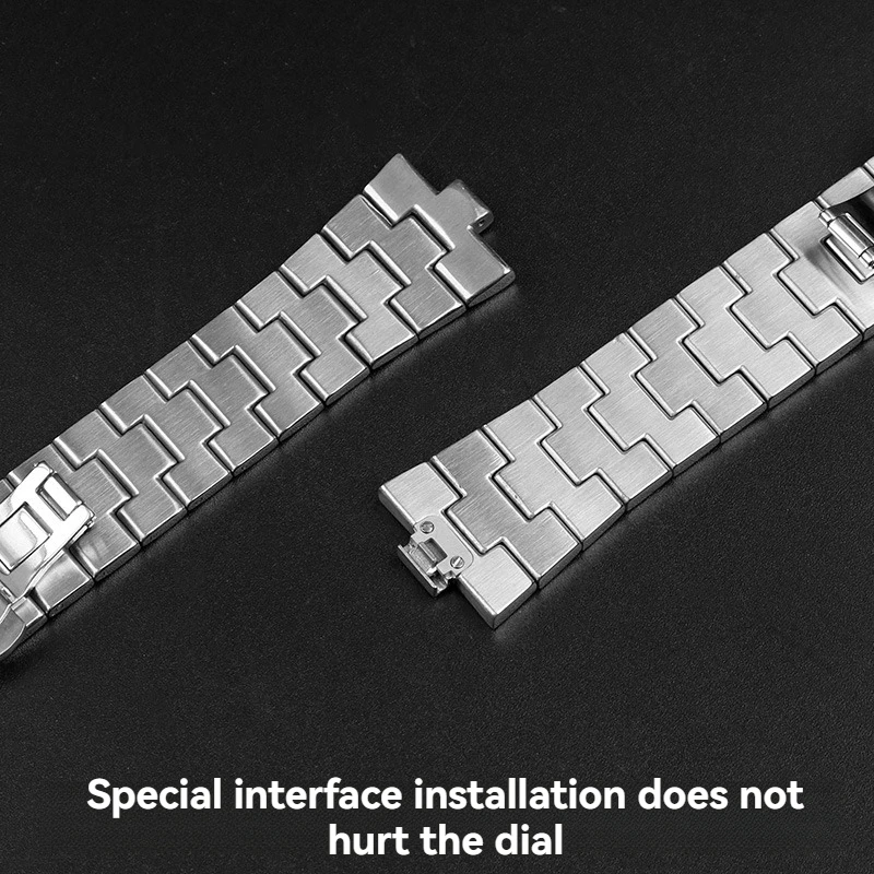 سوار ساعة بديل من الفولاذ المقاوم للصدأ لـ Vacheron Constantin Overseas 47450/47040 - سوار صلب ذو نهاية منحنية 7 8 8.5 ملم