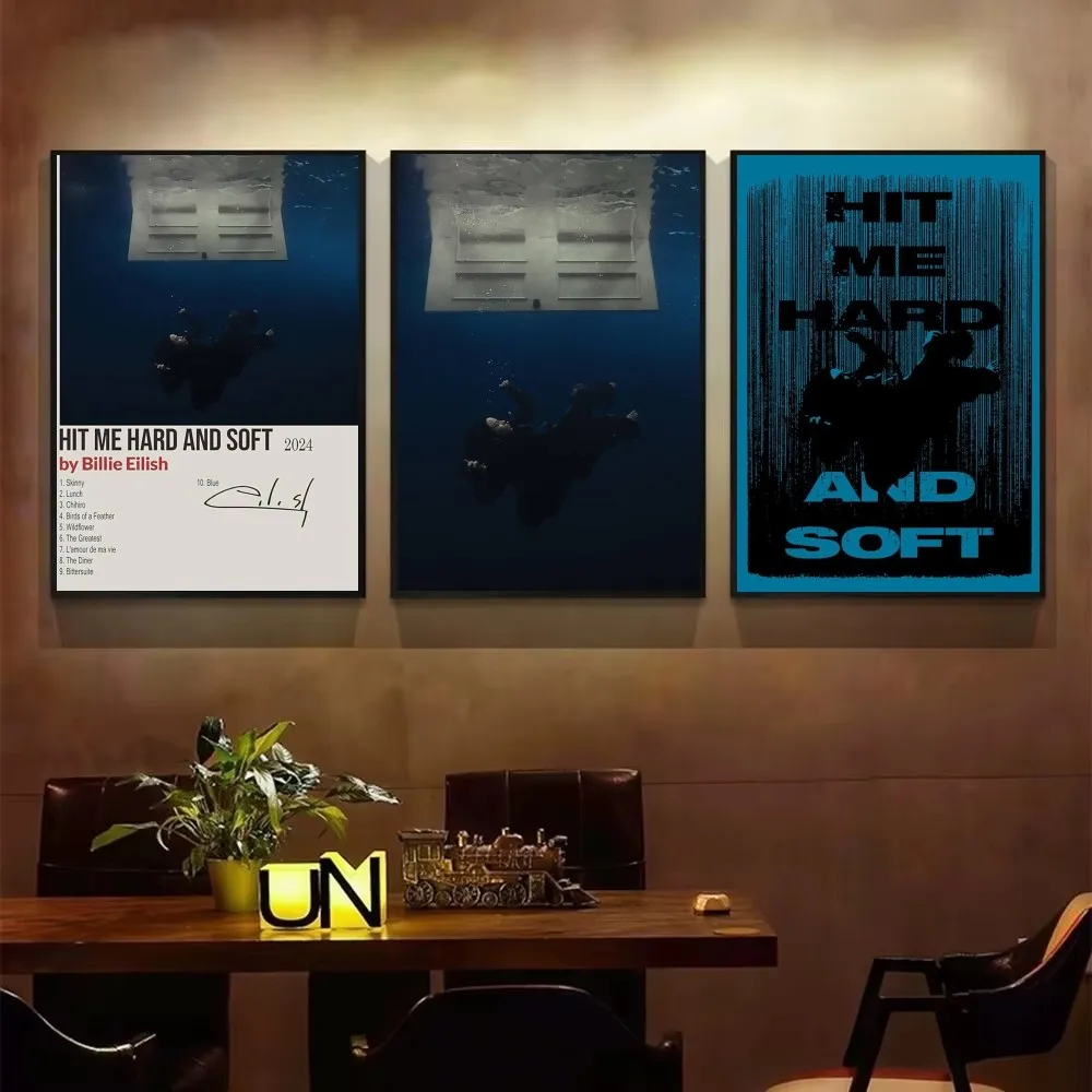 

Hit Me Hard and Soft B-BillieS Poster Fancy Wall Sticker for Living Room Bar Vintage Decorative Painting Middle