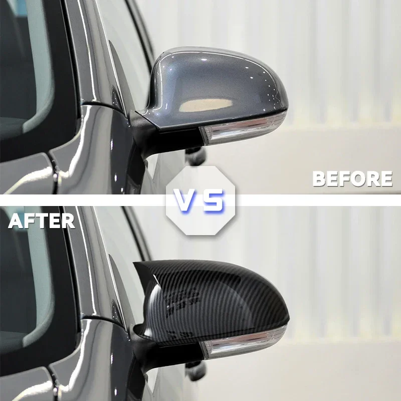2 Stück für VW Golf MK5 GTI Jetta 5 Passat B6 B5.5 Seitenspiegelabdeckungen Kappen für VW Sharan Golf 5 6 Plus Variante EOS 2007