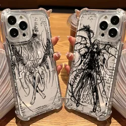Luxury Black Angel Death Demon Phone Case For Samsung Galaxy S25 S24 S23 S22 S21 Note20 FE Ultra Plus 4G 5G Anti Fall TPU Cover