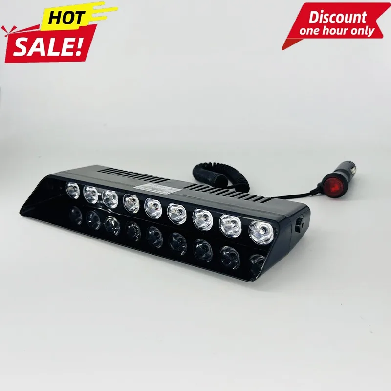 트럭 부품 9LED 고광량 전면 스트로브 라이트 흡착컵 간편 설치 경고등