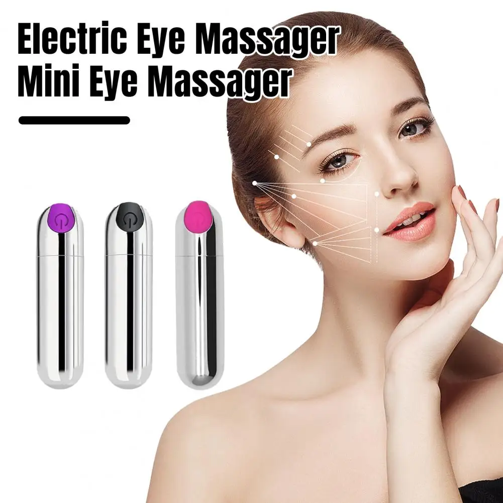 Wireless Travel Mini Massager Waterproof Rechargeable Small Size Eye Fatigue Relief Tool Electric Massager