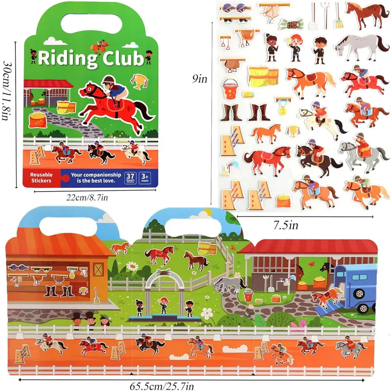 

Детская бузная книга «сделай сам» для детей 1-6 лет, водонепроницаемые многоразовые забавные детские желейные наклейки, развивающая игрушка Монтессори, книга для занятий