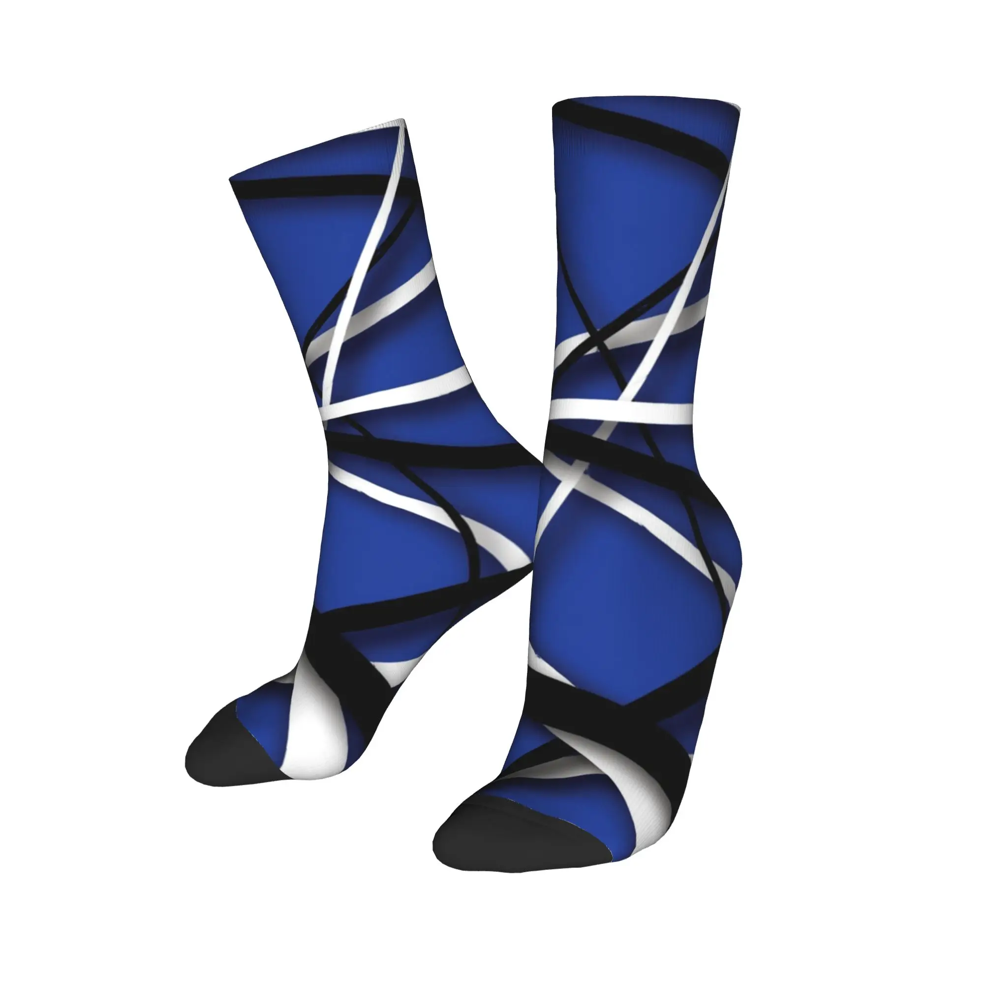 

Van Halen Blue Rock Stripes Socks Autumn Stockings Trendy Women Men Comfortable Socks Printed Outdoor Sports Anti Slip Socks