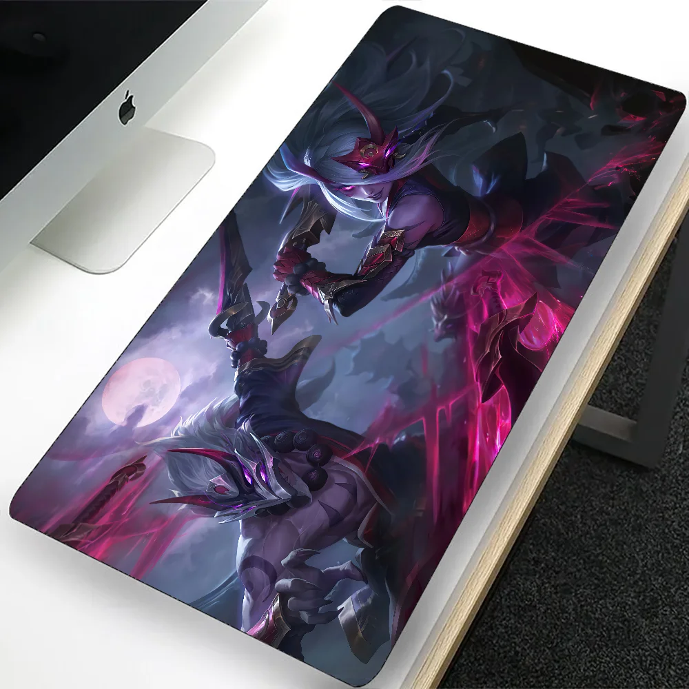 League of ATIONS End Blood Moon Skin Grand tapis de souris de jeu, ordinateur, sous-souris PC Gamer, ordinateur portable, polymères de clavier média, tapis de bureau