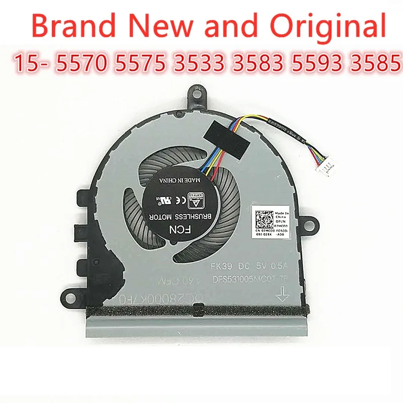 New Original CPU GPU Laptop Cooling Fan For Dale Lingyue 15- 5575 5570 3533 3583 5593 3585 P75F