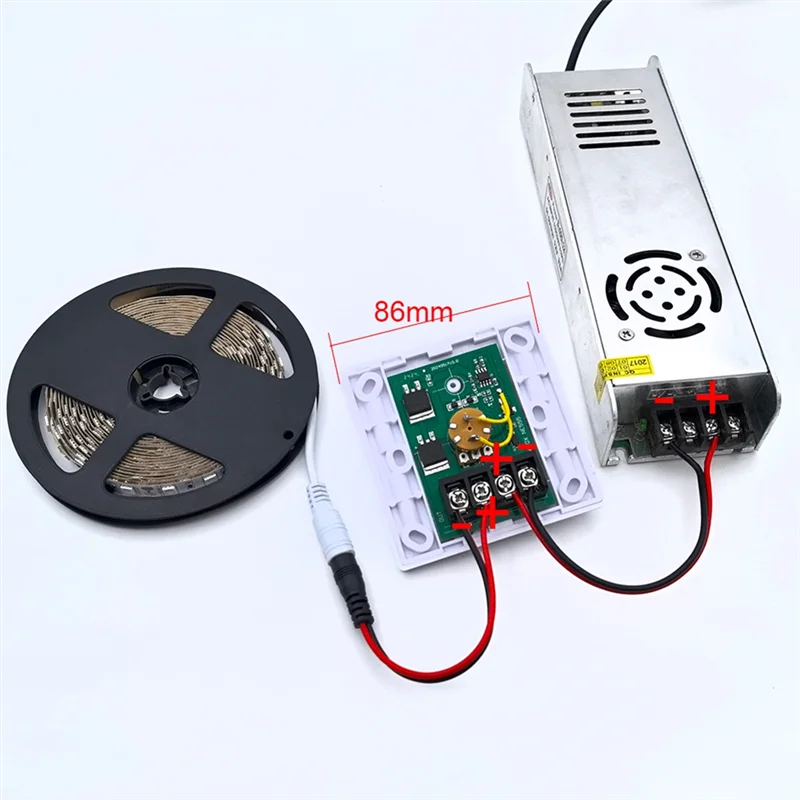 [NEW A09R!】 LED Light Strips Dimmer Switch 86 Type Wall Light Adjustable Brightness Rotary Knob Controller