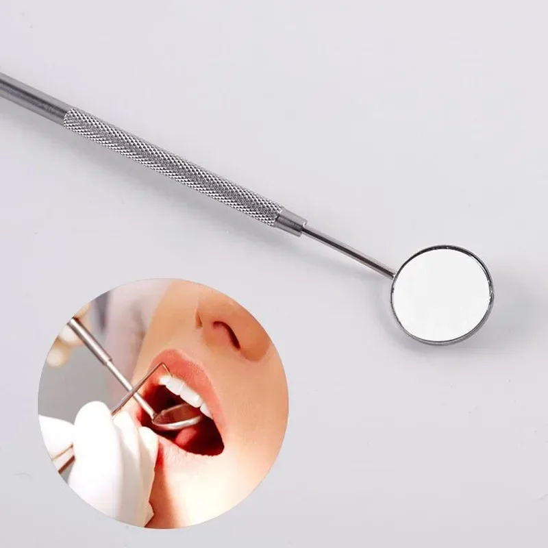 Heallor Dental Mouth Mirrors Checking Eyelash Extension Makeup Mirrors Stainless Steel Teeth Whitening Clean Oral Eyelash Suppli