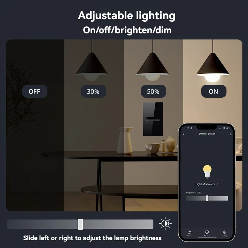 ABJF-Tuya زيجبي الذكية جدار اللمس ضوء باهتة التبديل الولايات المتحدة باهتة التبديل الحياة الذكية APP التحكم عن بعد أليكسا جوجل المنزل
