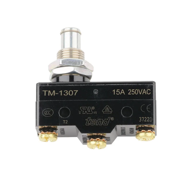 

5Pcs Limit Fretting Switch TM-1307 Micro Stroke Switch Silver contact 1NO1NC Black 380V 15A