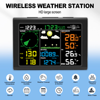 Wireless Weather Station Digital with Solar HD Color Display Indoor/Outdoor Temp/Humidity Wind/Rain Gauge Moon Phase for Home