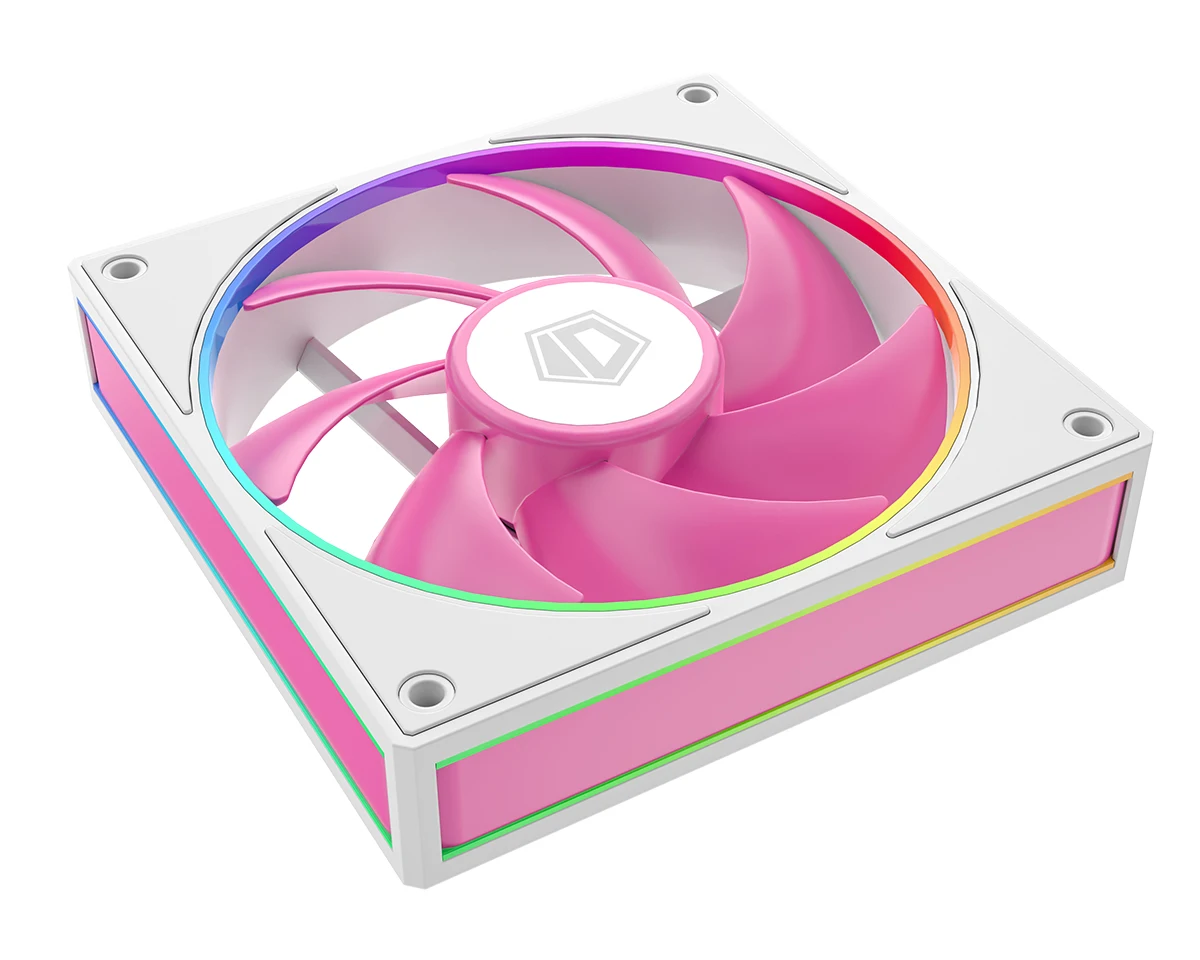 ID COOLING AF-127-Pink 단일 팩 ARGB 온도 제어 전문 수냉/공기 라디에이터 팬