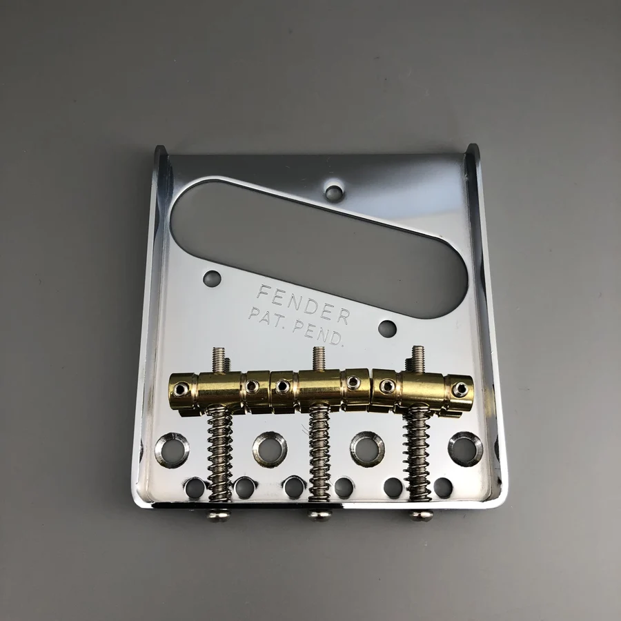 Chrome Vintage Guitar Bridge For TELE Guitar Brass Saddels