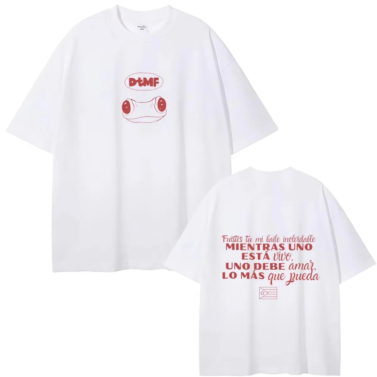 Unisex Hip Hop Fashion Oversized T-Shirt, 2026 Bad Bunny Debi Tirar Mas Fotos DTMF Merch Top Ideal Fan Women And Men T-shirt