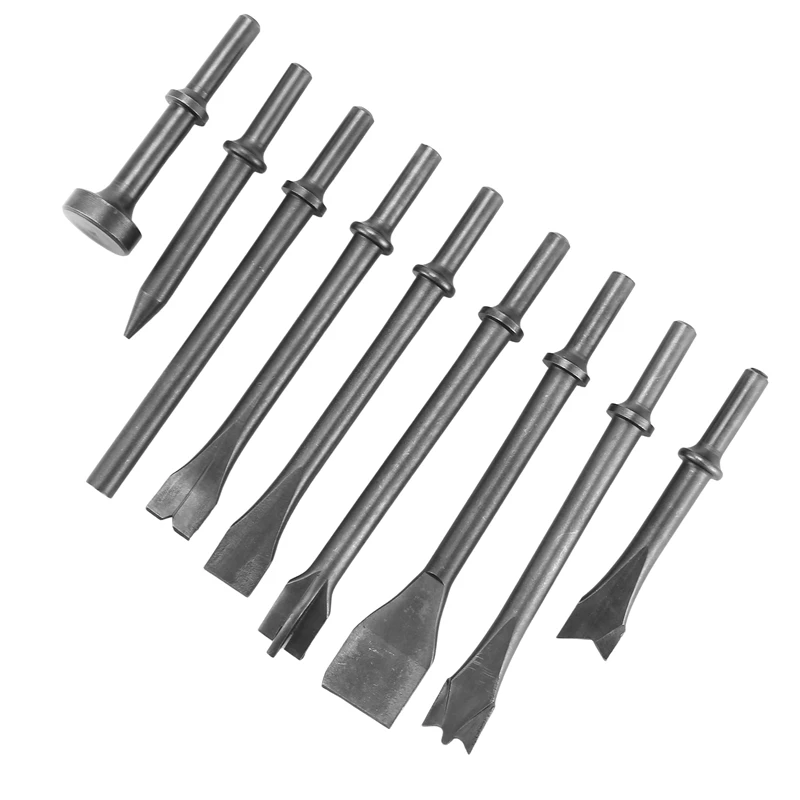 YWDZ-Pneumatic Chisel Air Hammer Sander Bit Set 9 Piece Set