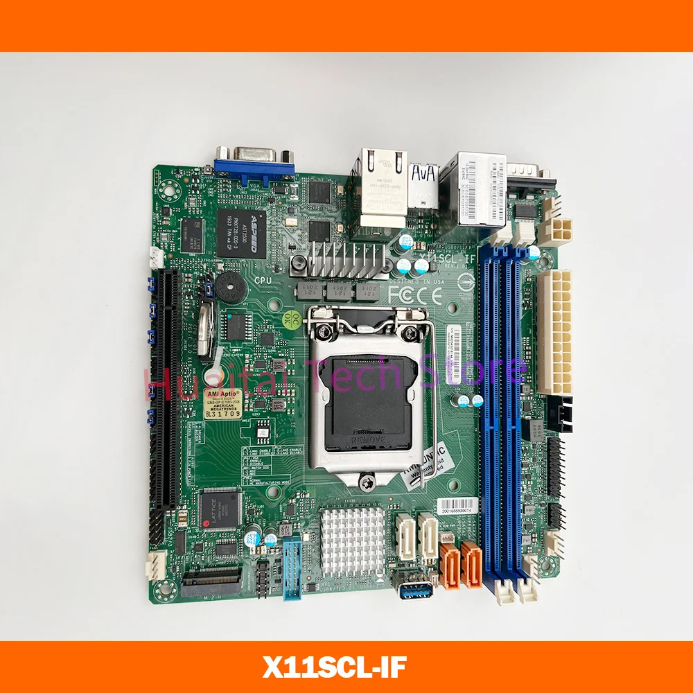 Placa base para servidor Supermicro X11SCL-IF mini-itx, C242, LGA-1151, DDR4, compatible con 8ª y 9ª generación, Core i3, E-210