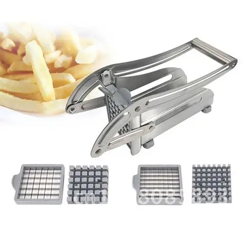 Stainless Steel French Fry Potato Cutter Slicer Chipper 2 Blades For Cucumber Vegetables Carrot Kitchen Cooking Tools