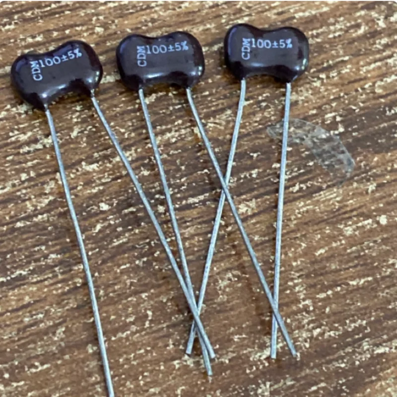 

2PCS 100PF 500V CDM Silver mica capacitor 500V 100PF 5% P=6MM