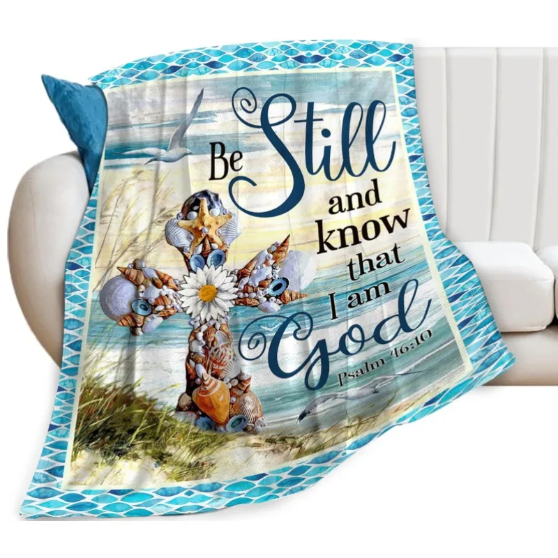 

Christian cross Bible verse blanket, Christian religious blanket, Jesus scripture faith Catholic inspirational gift