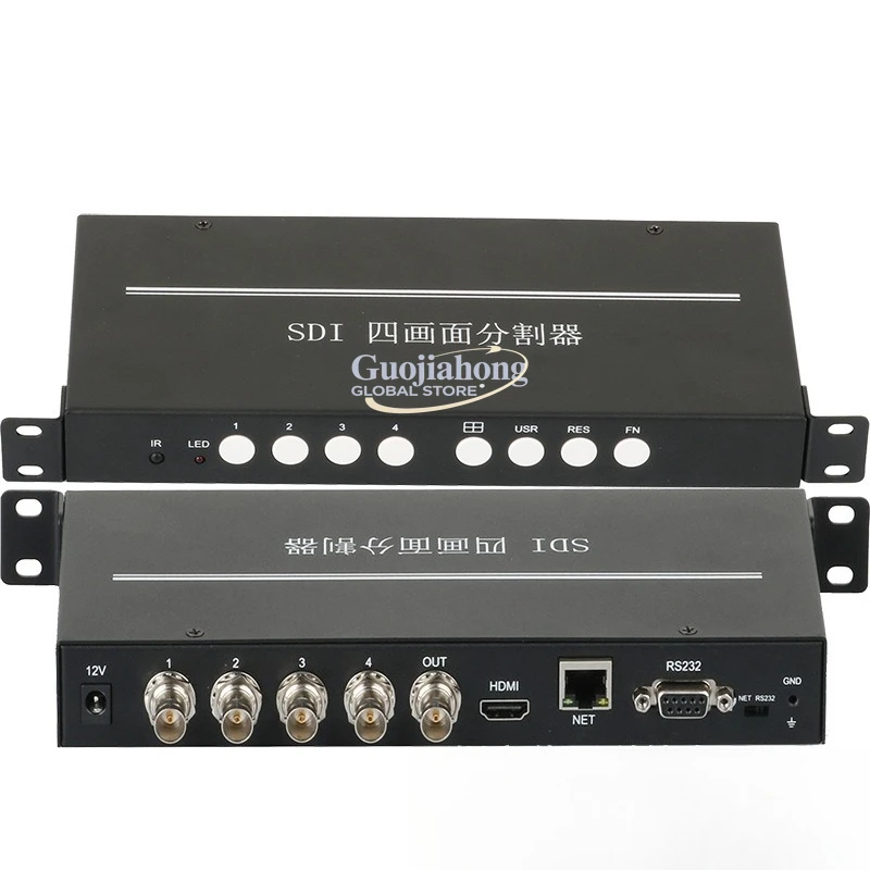 

Сплиттер SDI 4-в-1: SDI + HDMI + I-дистрибьютор, бесшовный коммутатор, RS232, регулировка размера, 1U для установки в стойку